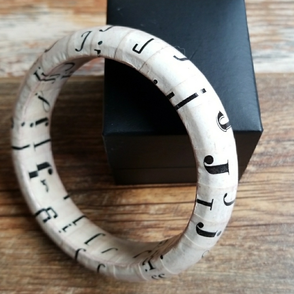 "J" Paper wrap bangle.